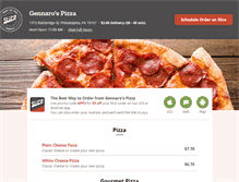 Tablet Screenshot of mygennarospizza.com